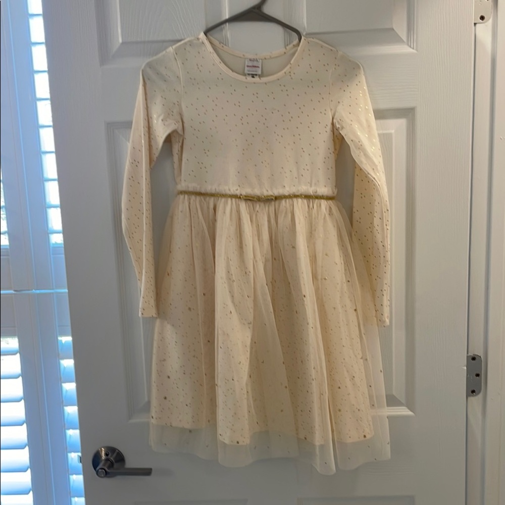 Hannah Anderson Gold and Cream Girl’s Dress